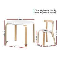 Nordic Kids Table Chair Set 3PC Desk Activity Study Play Children Modern - SM Everyday Living