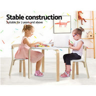Nordic Kids Table Chair Set 3PC Desk Activity Study Play Children Modern - SM Everyday Living
