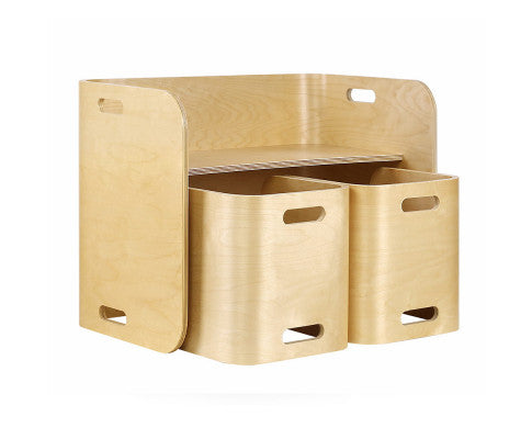 3 PC Nordic Kids Table Chair Set Beige Desk Activity Compact Children - SM Everyday Living
