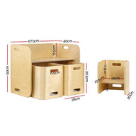 3 PC Nordic Kids Table Chair Set Beige Desk Activity Compact Children - SM Everyday Living