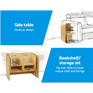 3 PC Nordic Kids Table Chair Set Beige Desk Activity Compact Children - SM Everyday Living