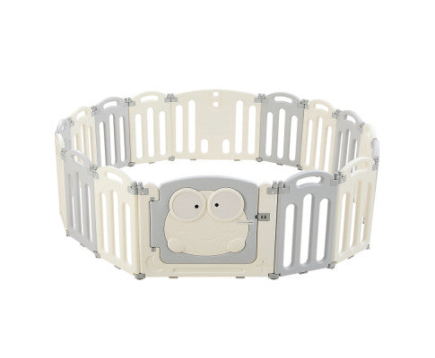 Playpen 16 Panels Foldable Toddler Fence Safety Play Activity Centre - SM Everyday Living