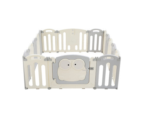 Playpen 16 Panels Foldable Toddler Fence Safety Play Activity Centre - SM Everyday Living