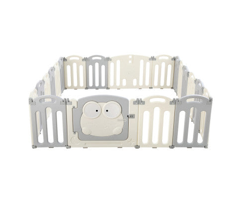 Playpen 20 Panels Foldable Toddler Fence Safety Play Activity Centre - SM Everyday Living