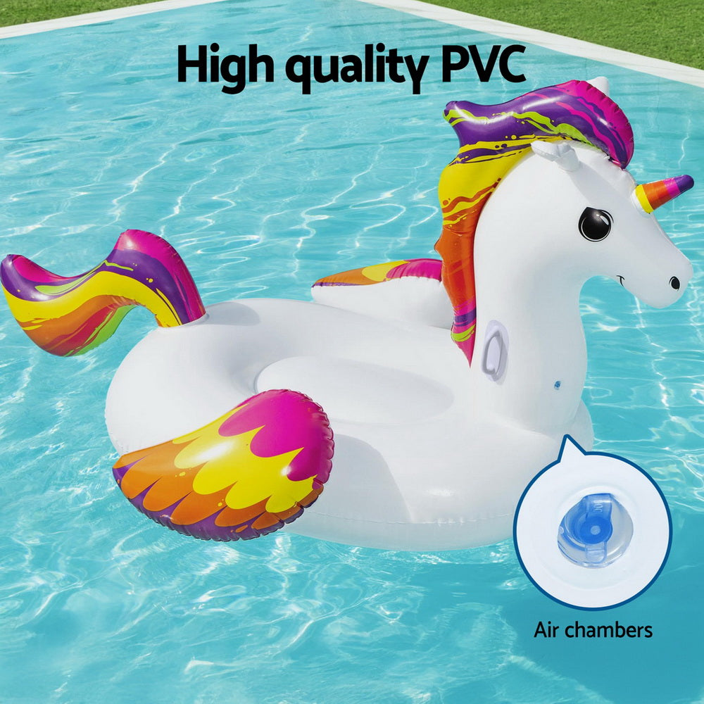 Bestway Unicorn Float Rider Inflatable Ride On Floating Pool Lounger 224x156CM - SM Everyday Living