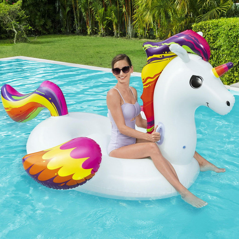 Bestway Unicorn Float Rider Inflatable Ride On Floating Pool Lounger 224x156CM - SM Everyday Living