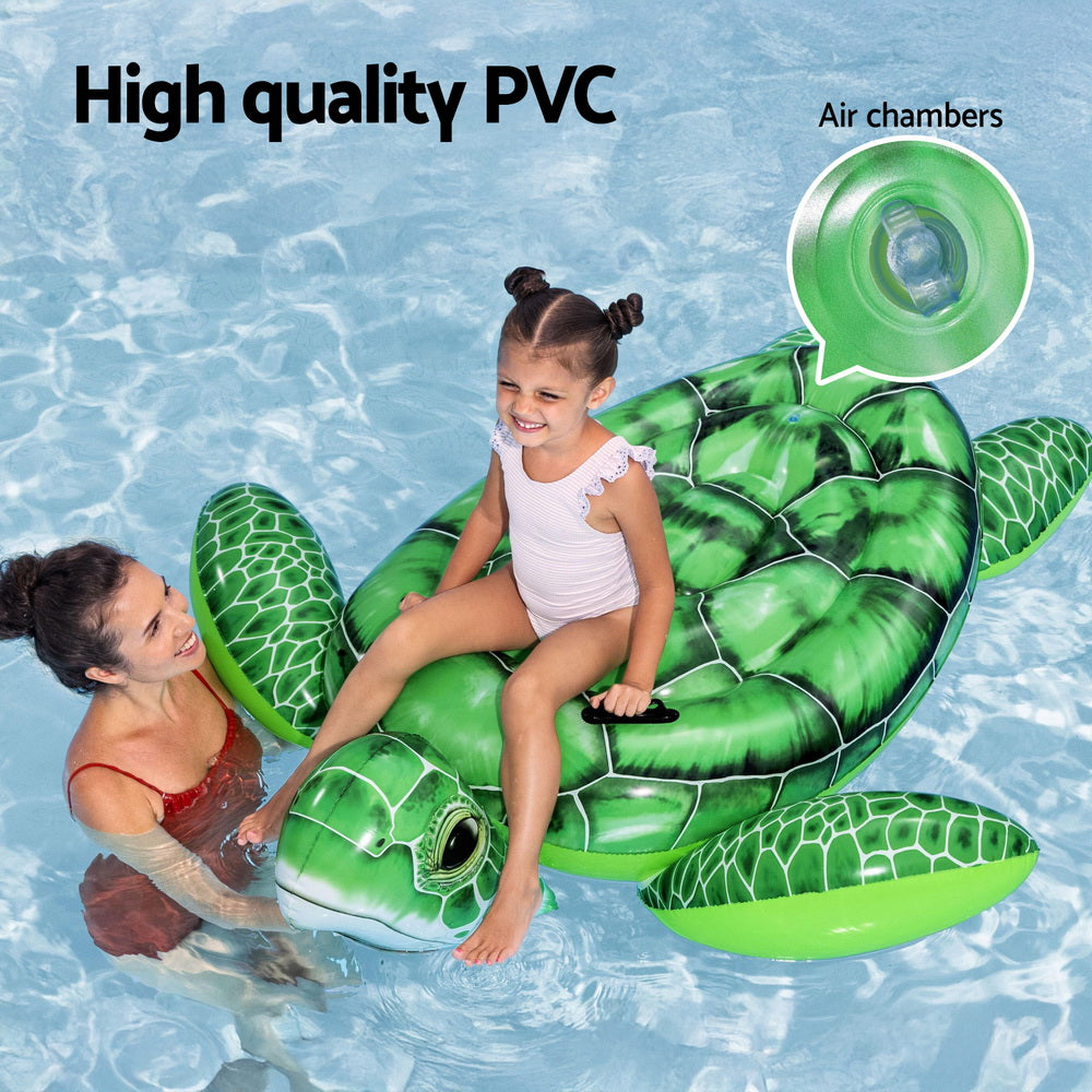 Bestway Float Turtle Rider Inflatable Ride On Floating Pool Lounger 153x140CM - SM Everyday Living