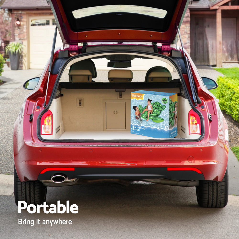 Bestway Float Turtle Rider Inflatable Ride On Floating Pool Lounger 153x140CM - SM Everyday Living