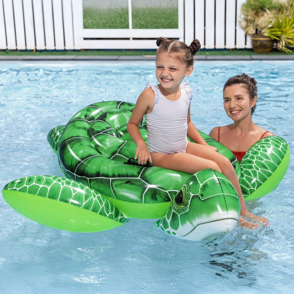 Bestway Float Turtle Rider Inflatable Ride On Floating Pool Lounger 153x140CM - SM Everyday Living