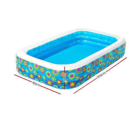 Inflatable Kids Play Pool Swimming Pool Rectangular Family Pools - SM Everyday Living