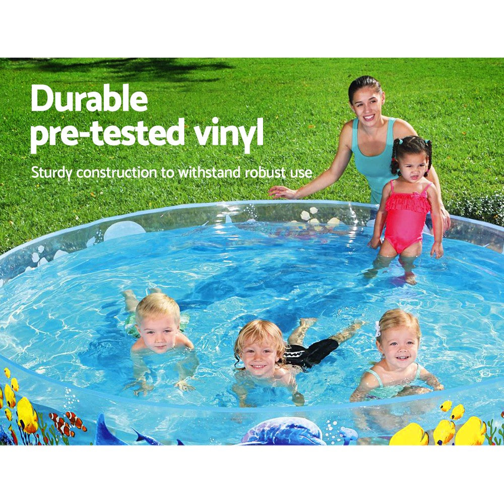 Bestway Kids Pool 244x46cm Round Above Ground Rigid Swimming Pools Undersea 2074L - SM Everyday Living