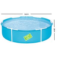 Bestway Kids Pool 152x38cm Round Steel Frame Swimming Pools Above Ground 580L - SM Everyday Living