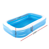 Bestway Kids Pool 262x175x51cm Inflatable Above Ground Swimming Pools 778L - SM Everyday Living