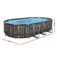 Bestway Swimming Pool Steel Frame Pool Set 6.1x3.66m w/ Filter Pump Ladder Cover - SM Everyday Living