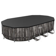 Bestway Swimming Pool Steel Frame Pool Set 6.1x3.66m w/ Filter Pump Ladder Cover - SM Everyday Living