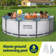 Bestway 366cm Swimming Pool Above Ground Pools Round Filter Pump Cover Ladder - SM Everyday Living
