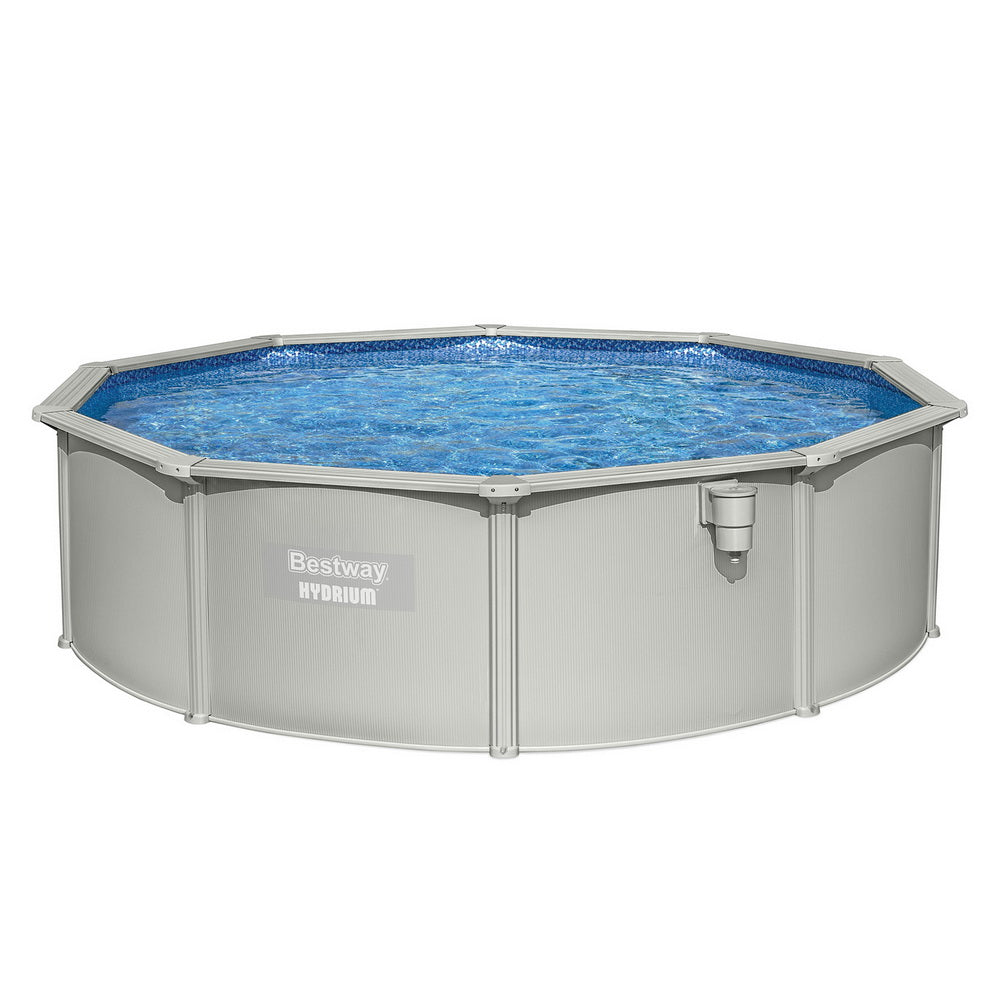 Bestway Swimming Pool Steel Frame Round Pool Set 457cm w/ Filter Ladder 17430L - SM Everyday Living