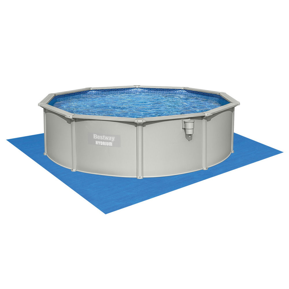 Bestway Swimming Pool Steel Frame Round Pool Set 457cm w/ Filter Ladder 17430L - SM Everyday Living