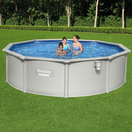 Bestway Swimming Pool Steel Frame Round Pool Set 457cm w/ Filter Ladder 17430L - SM Everyday Living