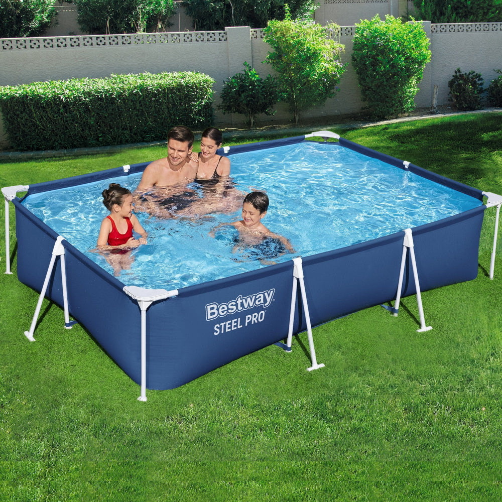 Bestway Swimming Pool 300x201x66cm Steel Frame Above Ground Pools 3300L