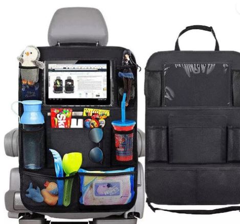 2 Pack Car Backseat Organizer for Kick Mat (Black) - SM Everyday Living