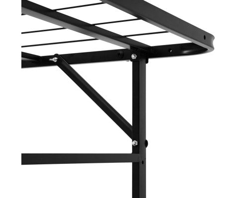Folding Bed Frame Metal Bed Base King Single Size Portable Black - SM Everyday Living
