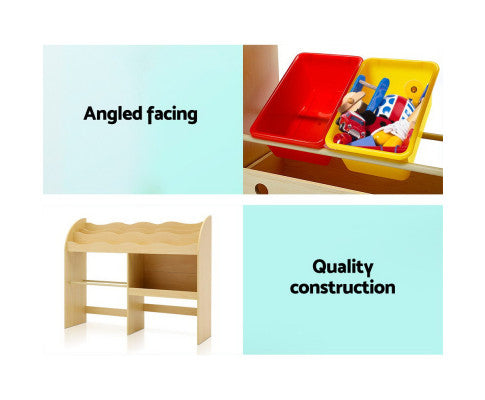 Bookshelf Children Bookcase Toy Storage Box Organiser Display Rack - SM Everyday Living