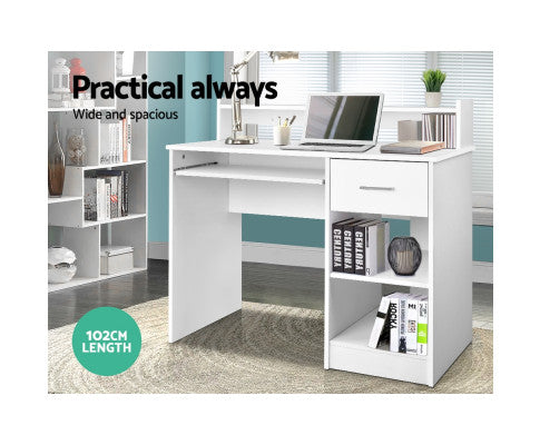 Office Computer Desk with Storage - White - SM Everyday Living