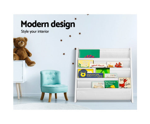 Kids Bookshelf Shelf Children Bookcase Magazine Rack Organiser Display - SM Everyday Living