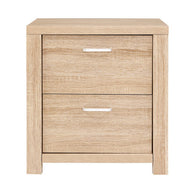 Bedside Table Lamp Side Tables Drawers Nightstand Unit Beige Wood - SM Everyday Living