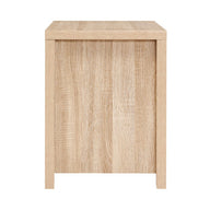 Bedside Table Lamp Side Tables Drawers Nightstand Unit Beige Wood - SM Everyday Living
