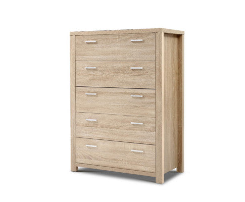 5 Chest of Drawers Tallboy Dresser Table Bedroom Storage Cabinet - SM Everyday Living