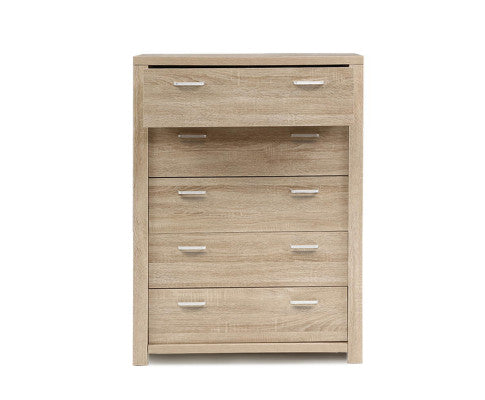 5 Chest of Drawers Tallboy Dresser Table Bedroom Storage Cabinet - SM Everyday Living
