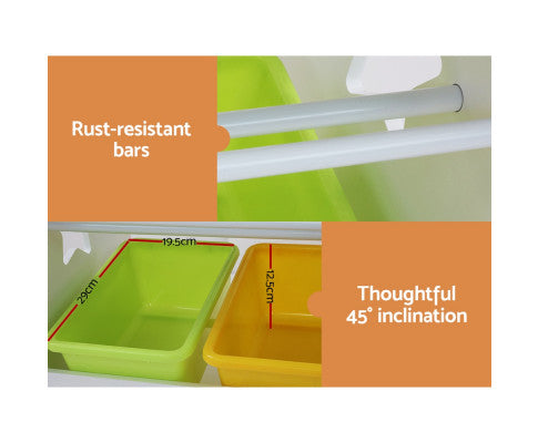 3 PCS Kids Table and Chairs Set Children Furniture Play Toys Storage Box - SM Everyday Living