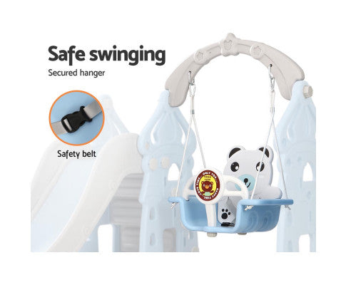 170cm Slide and Swing Set Playground Basketball Hoop Ring Outdoor Toys - SM Everyday Living