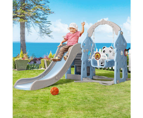 170cm Slide and Swing Set Playground Basketball Hoop Ring Outdoor Toys - SM Everyday Living