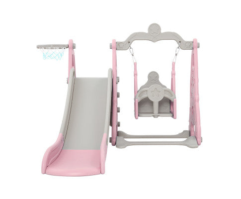 170cm Slide and Swing Set Playground Basketball Hoop Ring Outdoor Toys - SM Everyday Living
