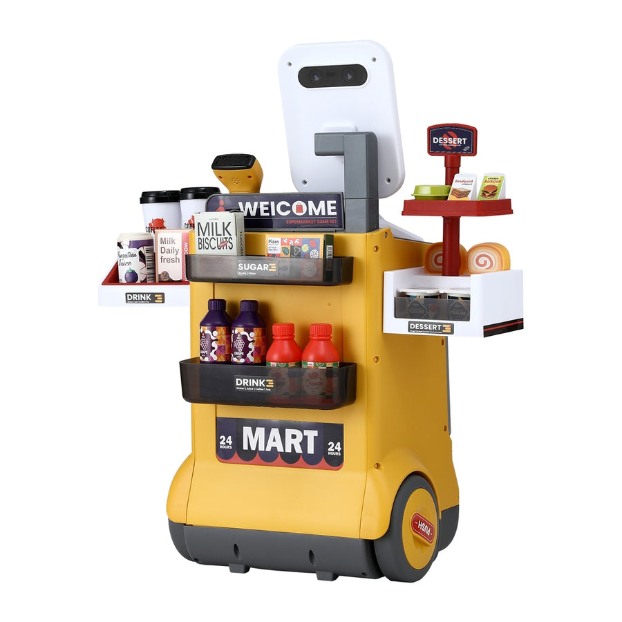 Keezi Kids Pretend Playset Supermarket Shopping Role Play Toy Cash Food 48PCS - SM Everyday Living