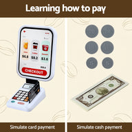 Keezi Kids Pretend Playset Supermarket Shopping Role Play Toy Cash Food 48PCS - SM Everyday Living