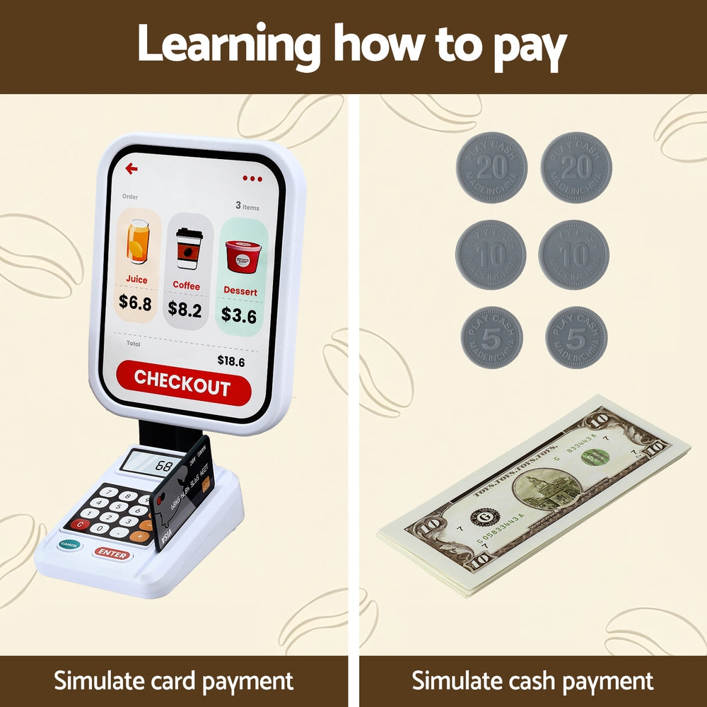 Keezi Kids Pretend Playset Supermarket Shopping Role Play Toy Cash Food 48PCS - SM Everyday Living