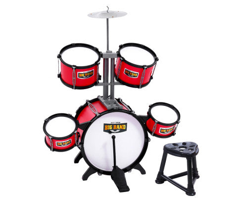 7 Drum Set Junior Drums Kit Musical Play Toys Childrens Mini Big Band - SM Everyday Living