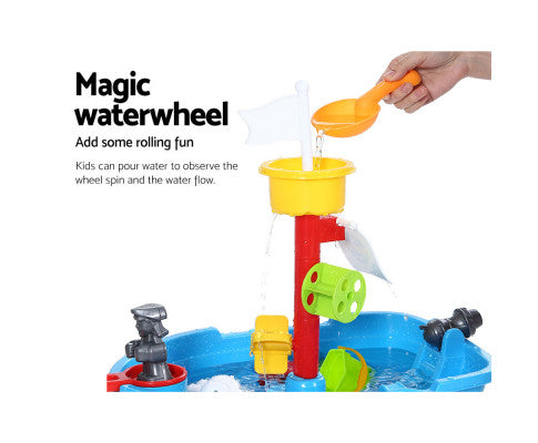 Kids Beach Sand and Water Toys Outdoor Table Pirate Ship Childrens Sandpit - SM Everyday Living