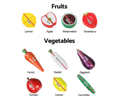 Kids Pretend Play Food Kitchen Wooden Toys Childrens Cooking Utensils Food - SM Everyday Living