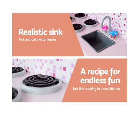 Kitchen Set Pretend Play Wooden Toys Cooking Cookware Childrens Toy - SM Everyday Living