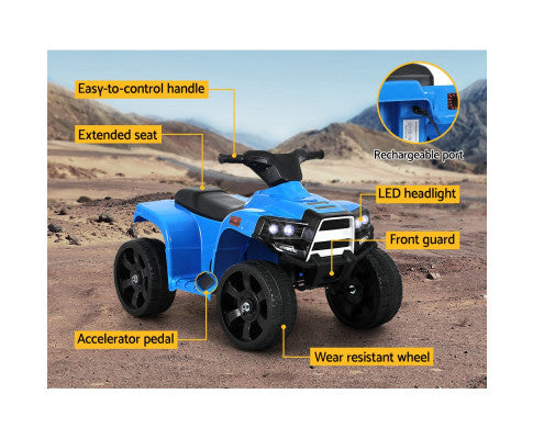 Kids Ride On ATV Quad Motorbike Car 4 Wheeler Electric Toys Battery - SM Everyday Living