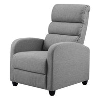 Luxury Recliner Chair Chairs Lounge Armchair Sofa Fabric Cover Grey - SM Everyday Living