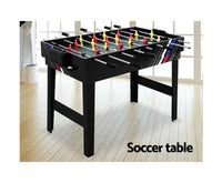 4FT 4-In-1 Soccer Table Tennis Ice Hockey Pool Game Football Foosball Kids Adult - SM Everyday Living