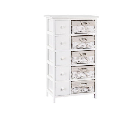 5 Basket Storage Drawers - White - SM Everyday Living