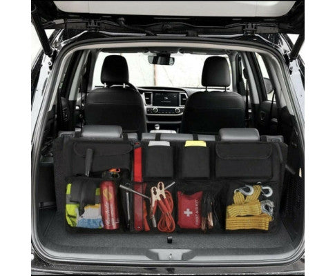 Car Seat Back Organiser Hanging Pouch Bag SUV Hatchback Trunk Boot Storage - SM Everyday Living