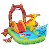 190L Jurassic Splash Water Play Centre, Bright Dinosaur Theme with Slide - SM Everyday Living
